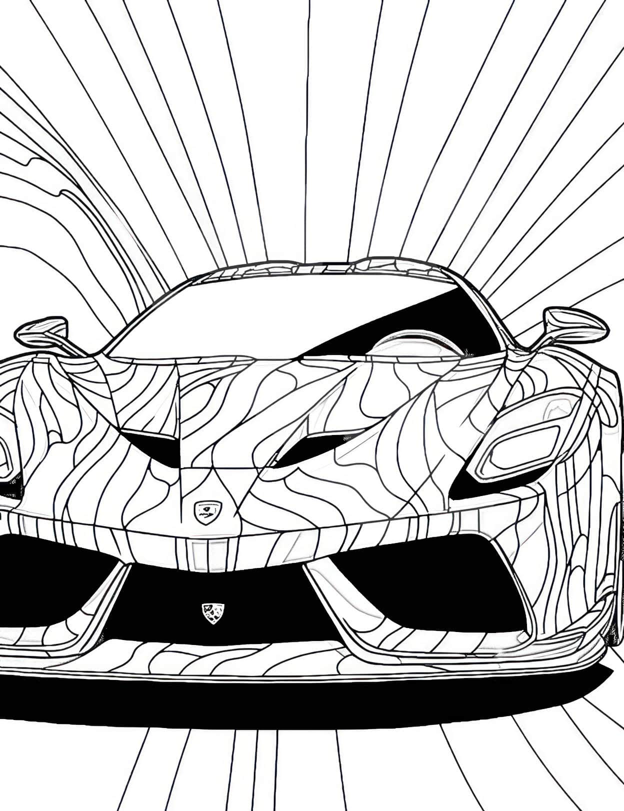 Car coloring pages for adults and kids