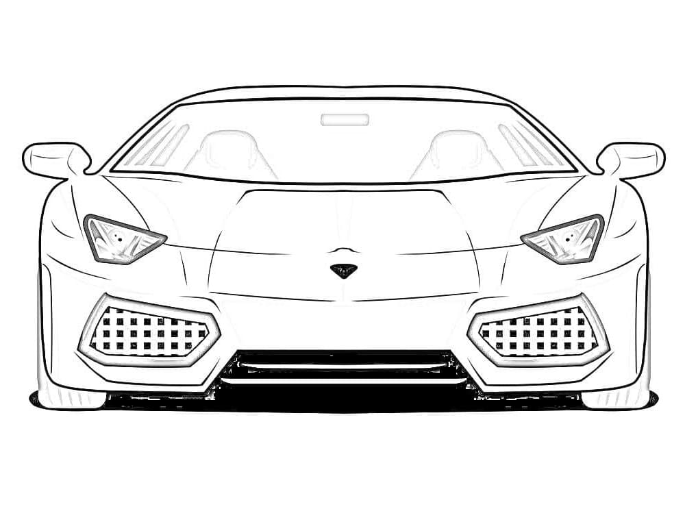 Free ferrari car coloring page