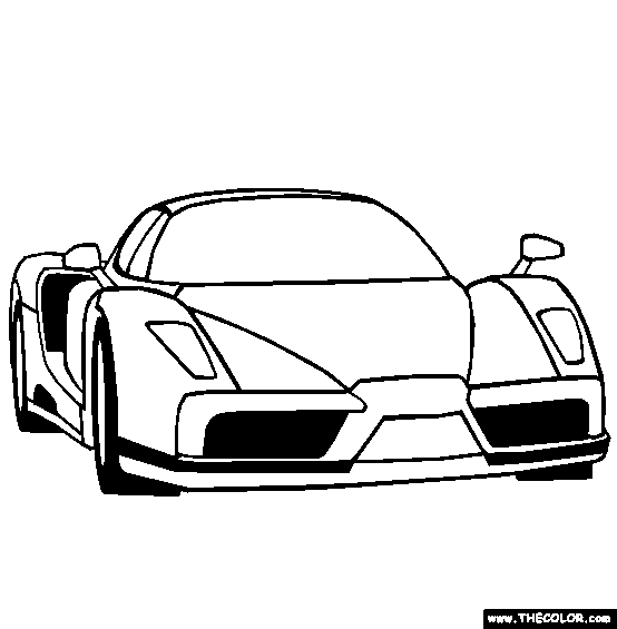 Supercars and prototype cars online coloring pages