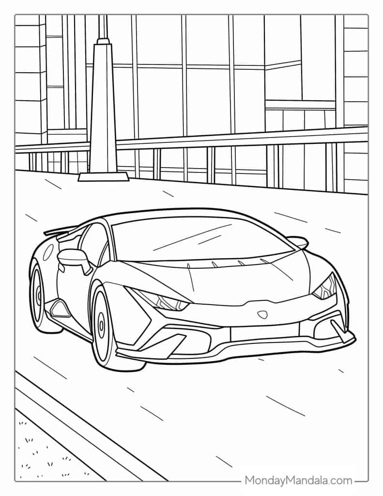 Lamborghini coloring pages free pdf printables