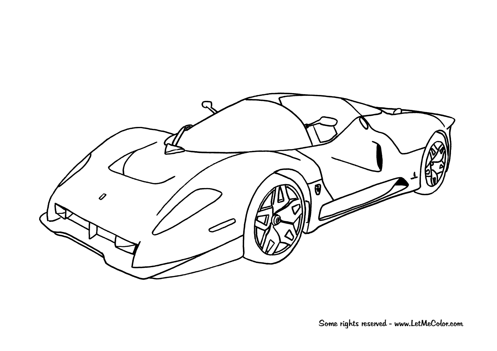 Ferrari p coloring page
