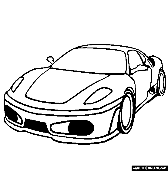Supercars and prototype cars online coloring pages
