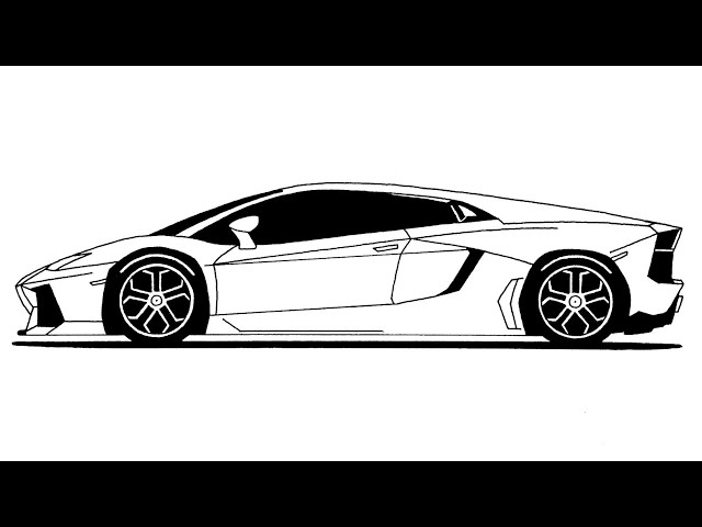 How to draw a laborghini aventador step by step