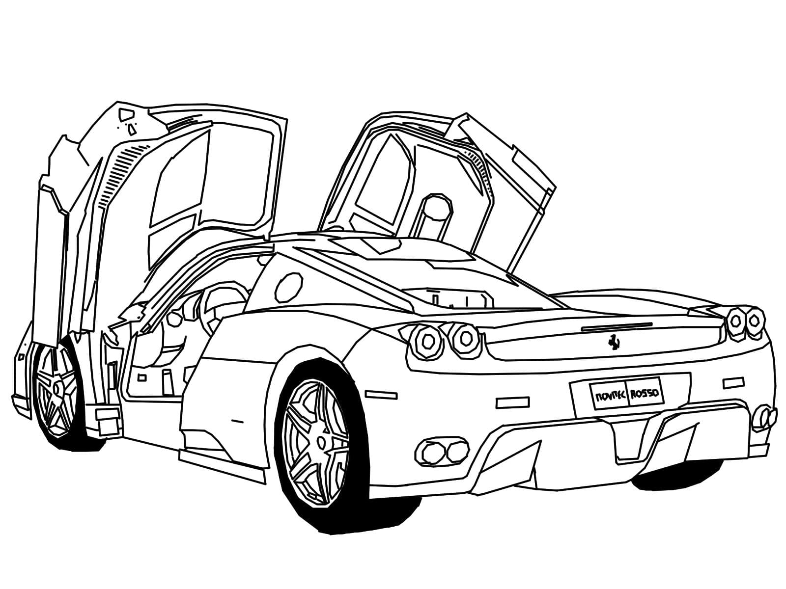 Ferrari coloring pages free printable coloring pages