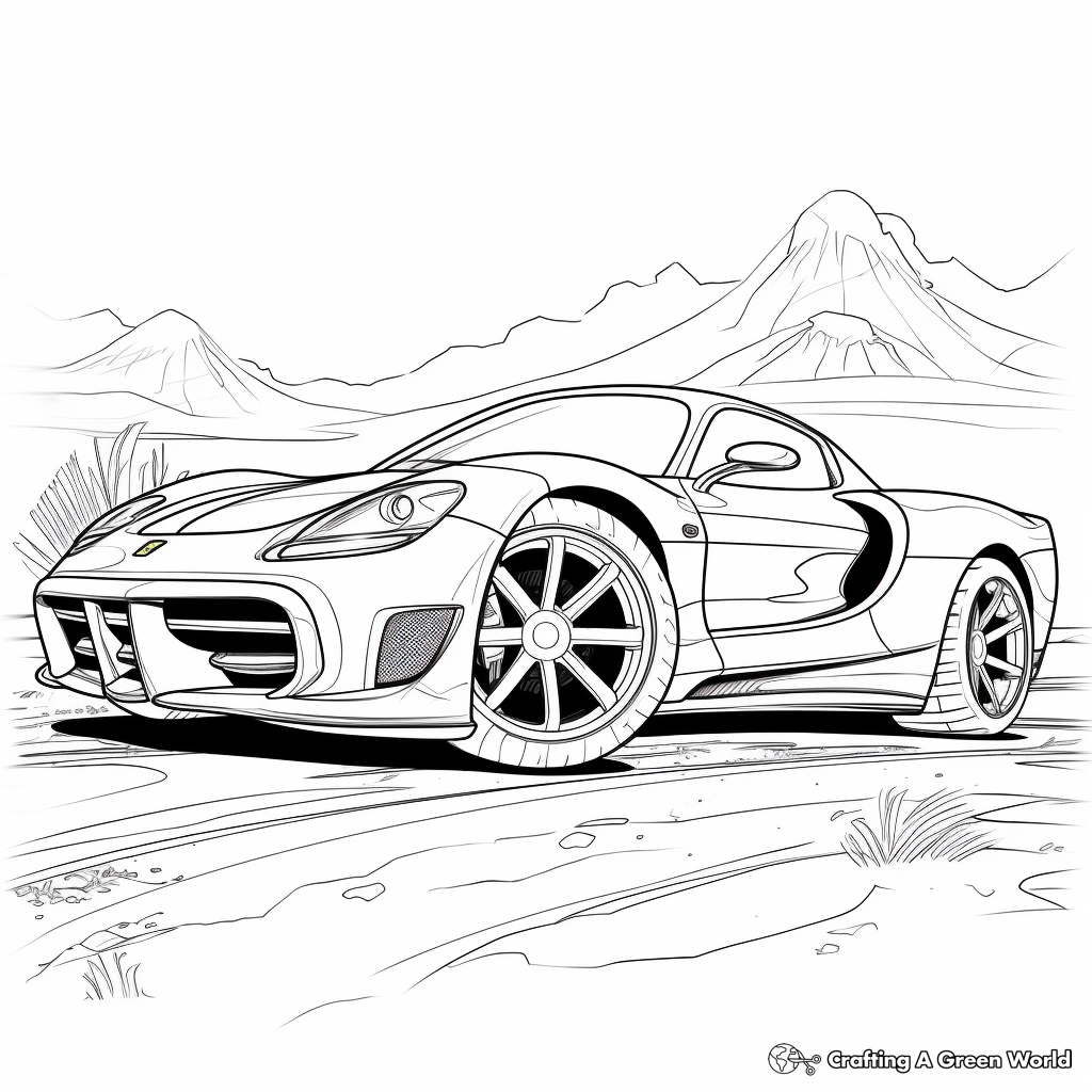 Supercar coloring pages