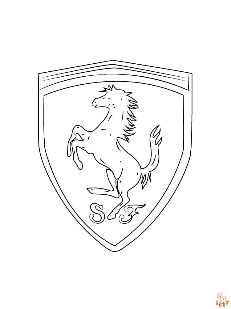 Printable ferrari coloring pages for kids
