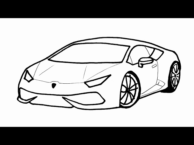 How to draw a lamborghini car