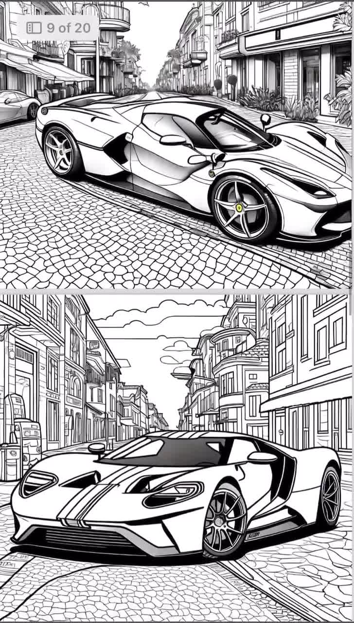 Super cars coloring lamborghini ferrari bugatti porsche pages