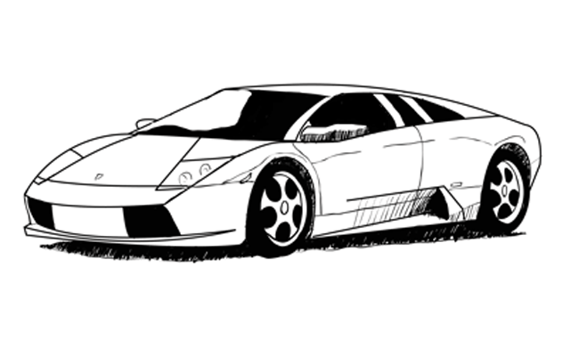 How to draw a lamborghini