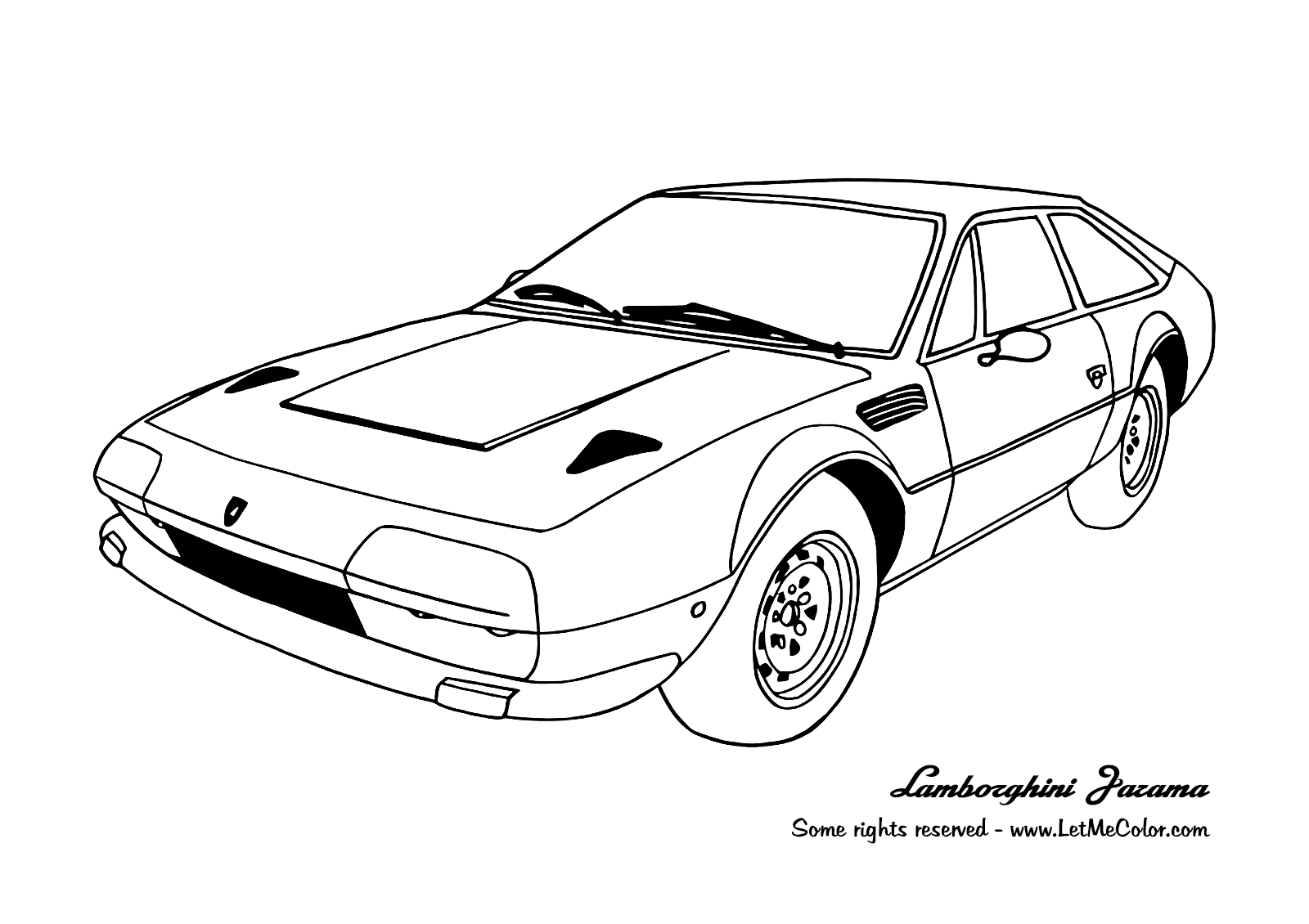 Lamborghini jarama coloring page