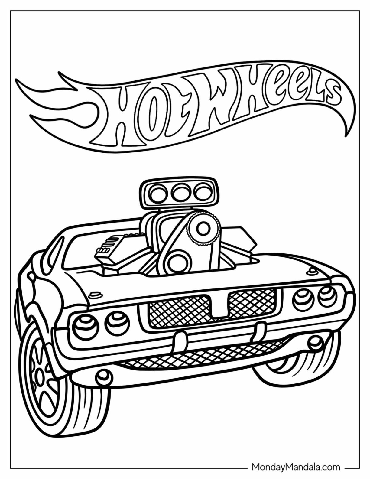 Hot wheels coloring pages free pdf printables