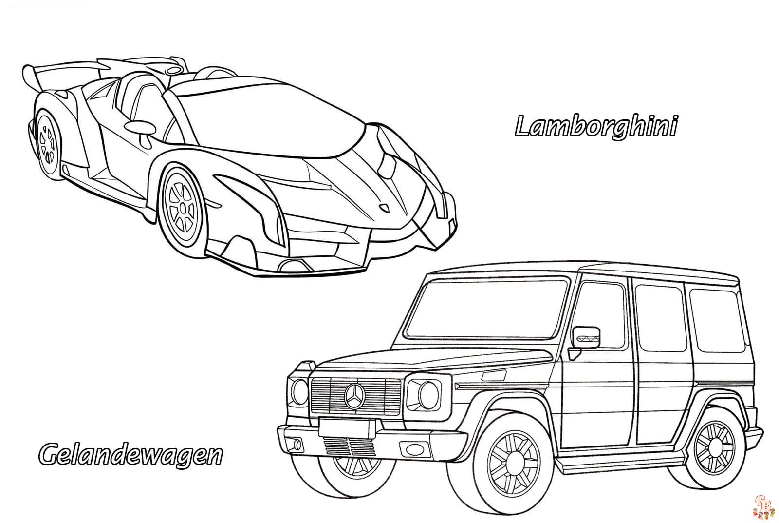 Rev up your creativity with supercars coloring pages