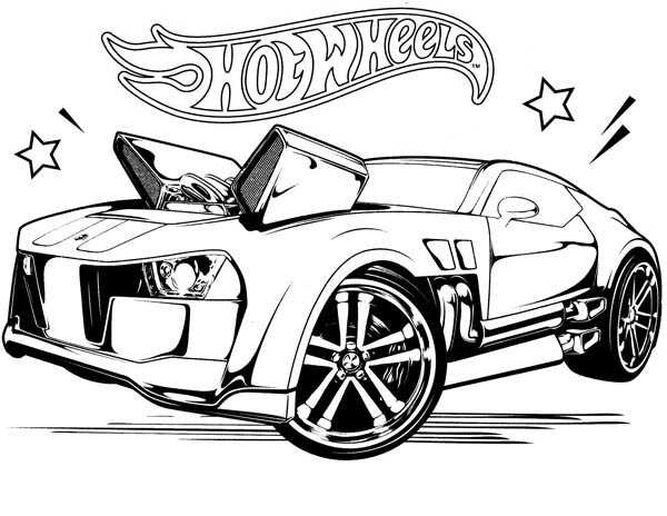 Hot wheels coloring pages