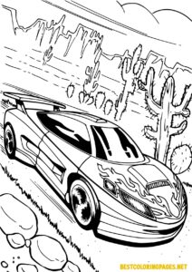 Hot wheels coloring pages