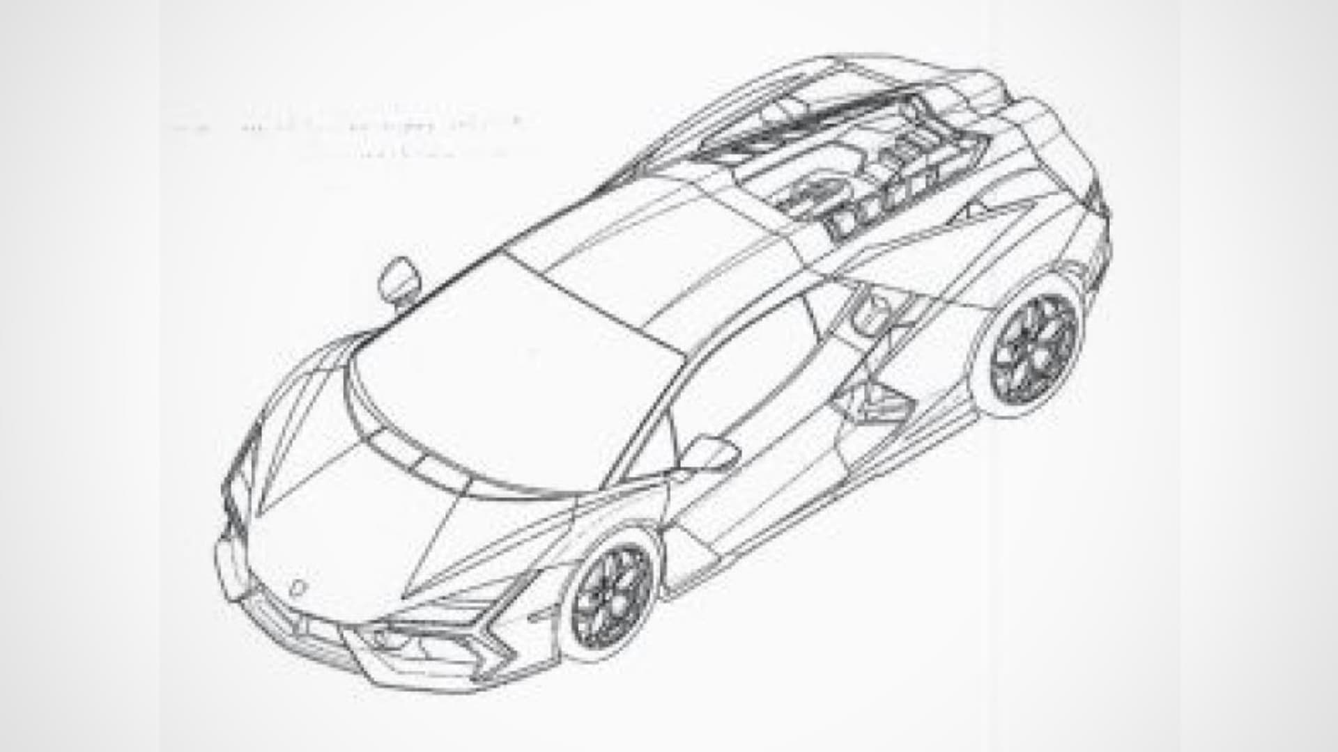 Lamborghini aventador hybrid successor patent leaked â update reveal by april