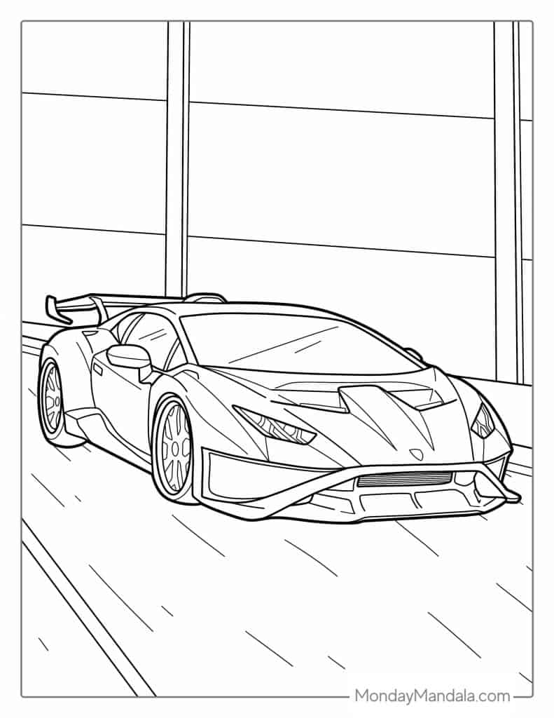 Lamborghini coloring pages free pdf printables