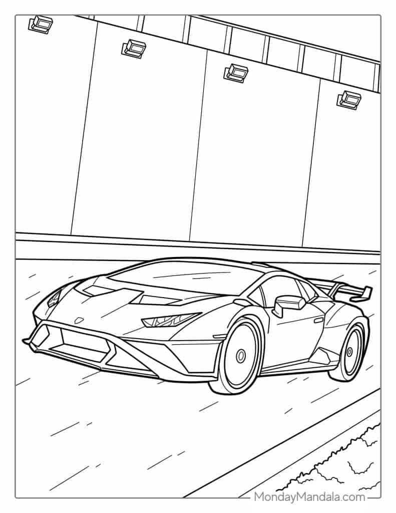 Lamborghini coloring pages free pdf printables