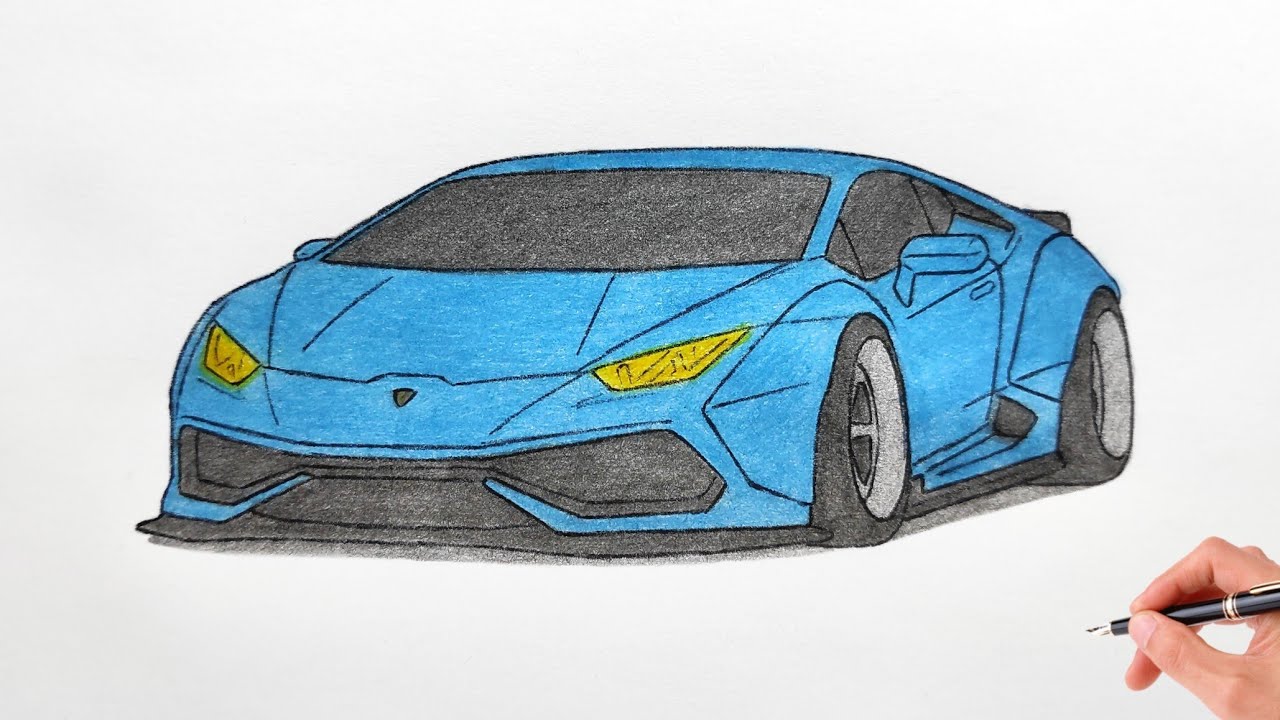 How to draw a laborghini huracan liberty walk drawing car coloring labo lp