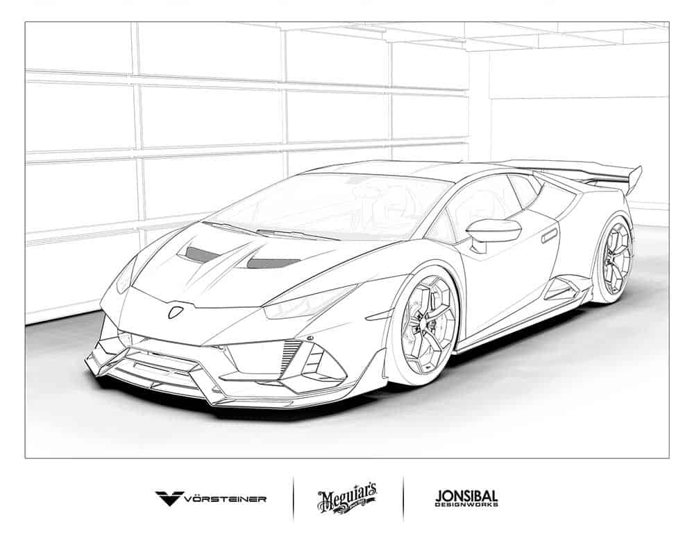 Supercar coloring pages built by kids