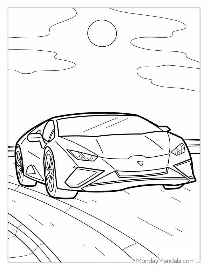 Lamborghini coloring pages free pdf printables