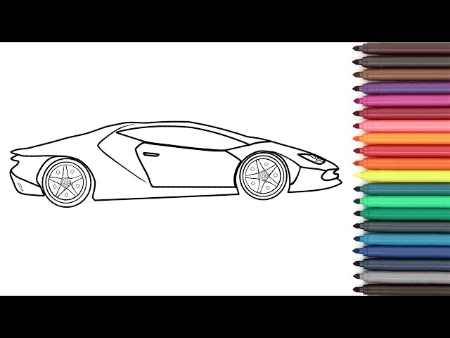 Lamborghini coloring page lamborghini huracan coloring step by step