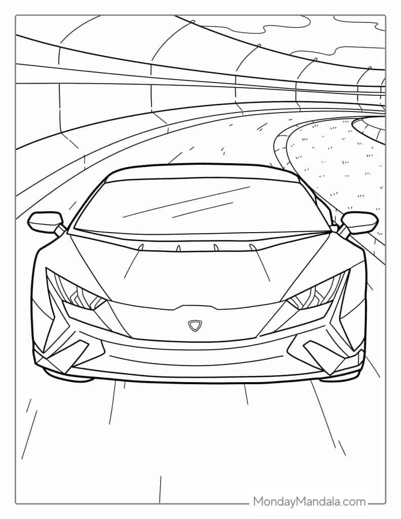 Lamborghini coloring pages free pdf printables