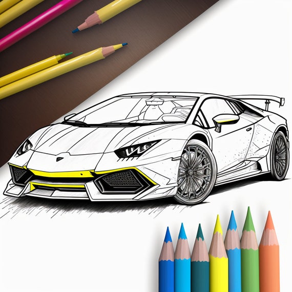 Rev up your creativity with exclusive lamborghini coloring pages for kids and adults download personalize your own masterpiece