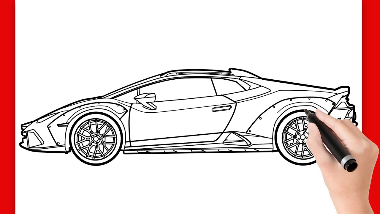 How to draw the lamborghini huracãn sterrato