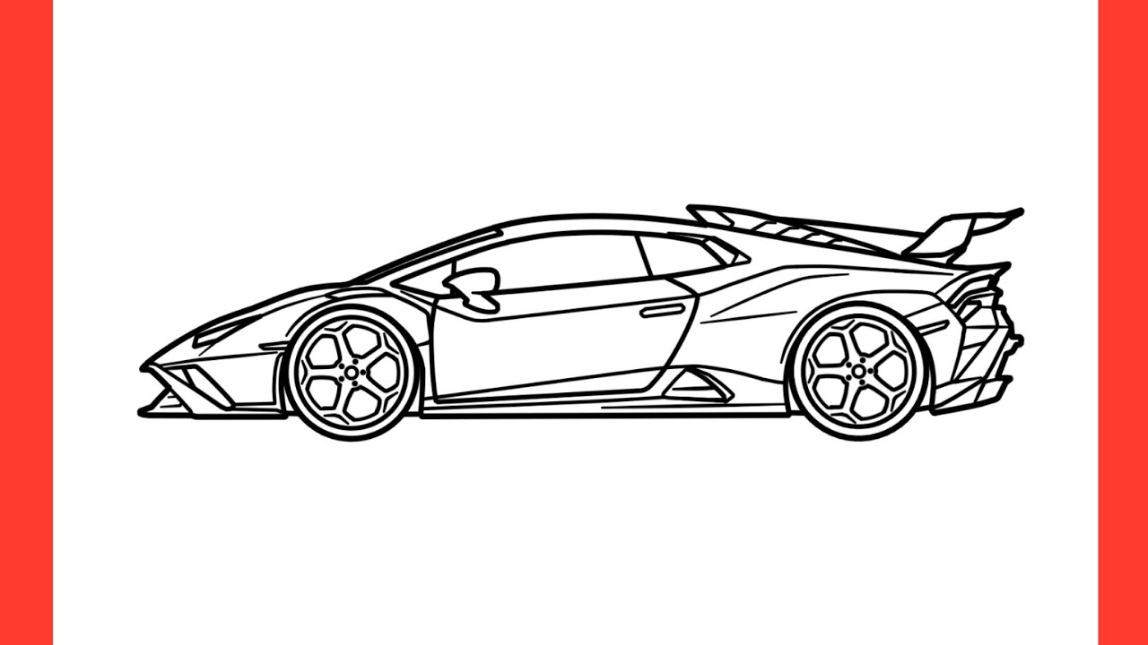 How to draw a lamborghini huracan sto step by step drawing lambo huracan sports car easy