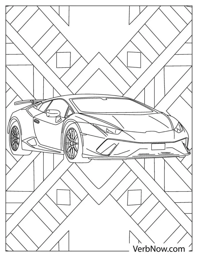 Free lamborghini coloring pages book for download printable pdf