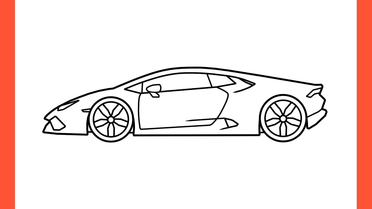 How to draw a laborghini huracan easy drawing labo sports car step by step