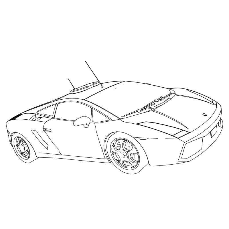 A lamborghini police car coloring page