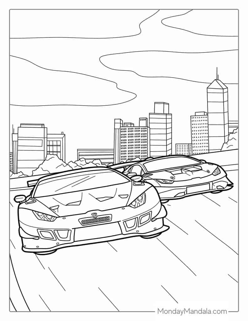 Lamborghini coloring pages free pdf printables