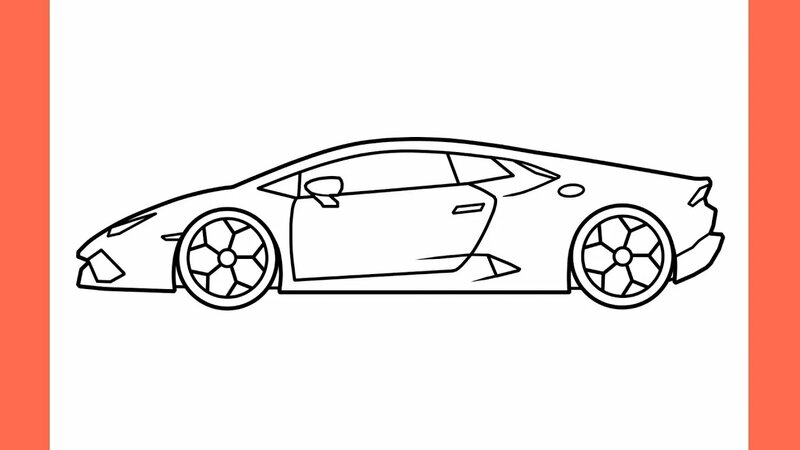 How to draw a lamborghini huracan step by step drawing lambo sports car easy