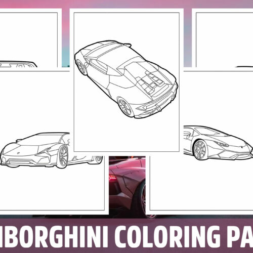 Lamborghini coloring pages for kids girls boys teens birthday school activity made by teachers