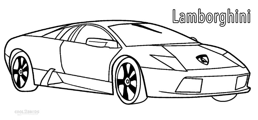 Printable lamborghini coloring pages for kids