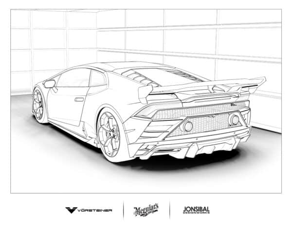 Supercar coloring pages built by kids