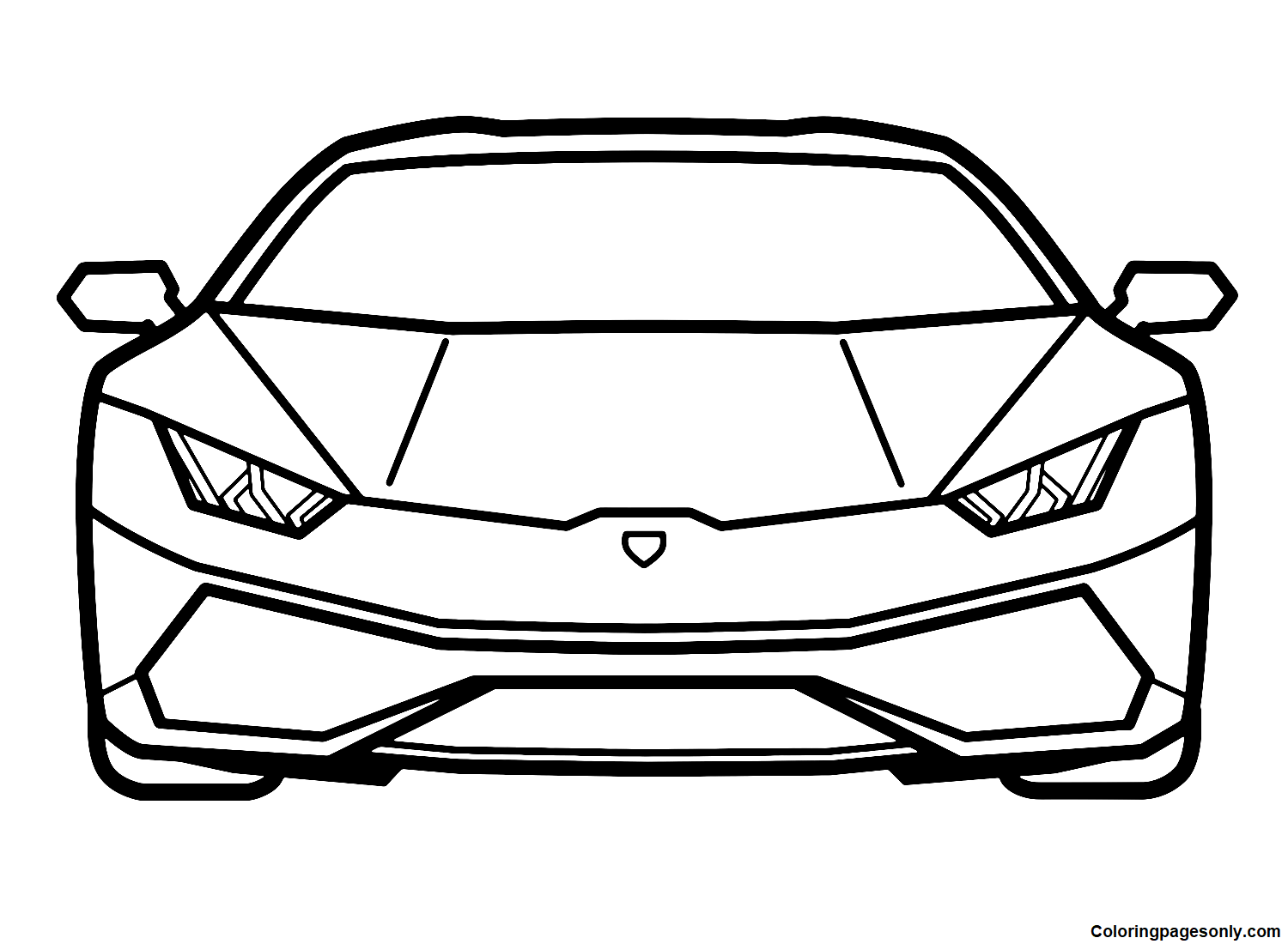 Lamborghini aventador coloring page