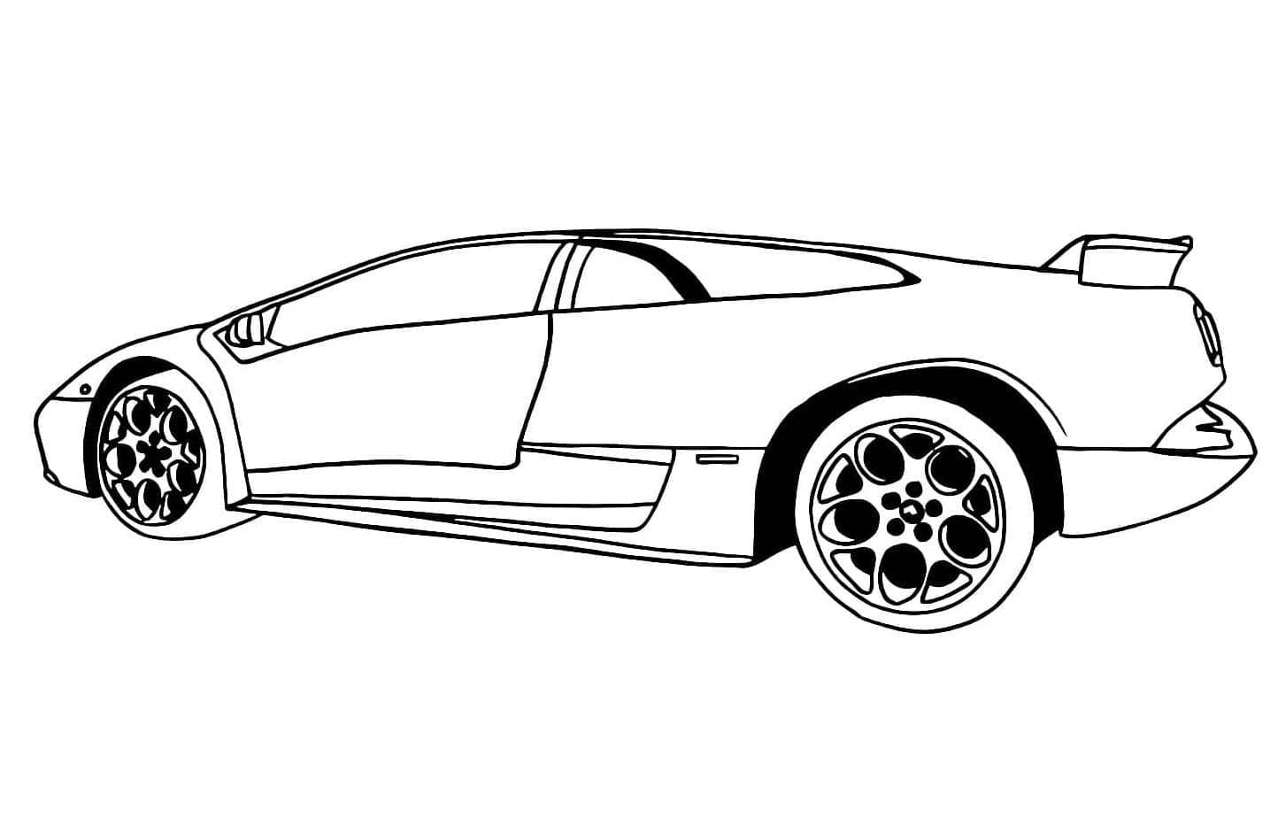 Printable lamborghini coloring page