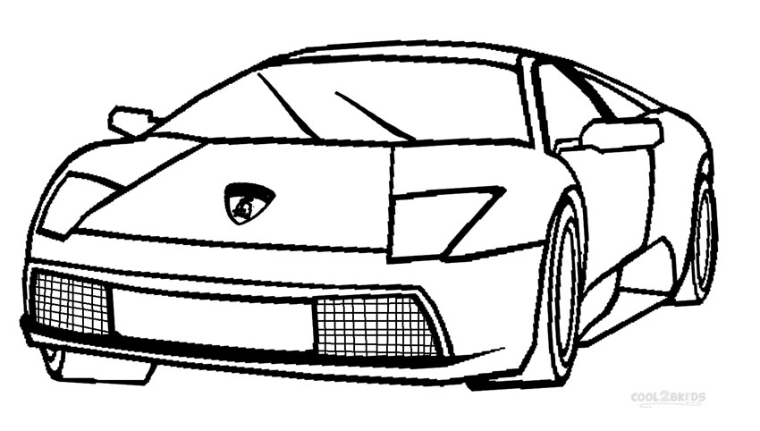 Printable lamborghini coloring pages for kids