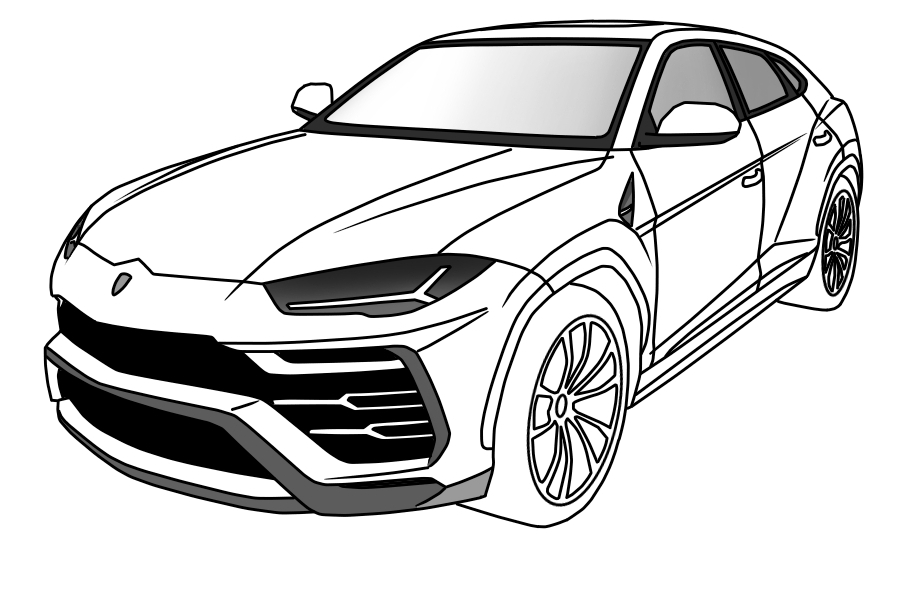 Coloring pages lamborghini car