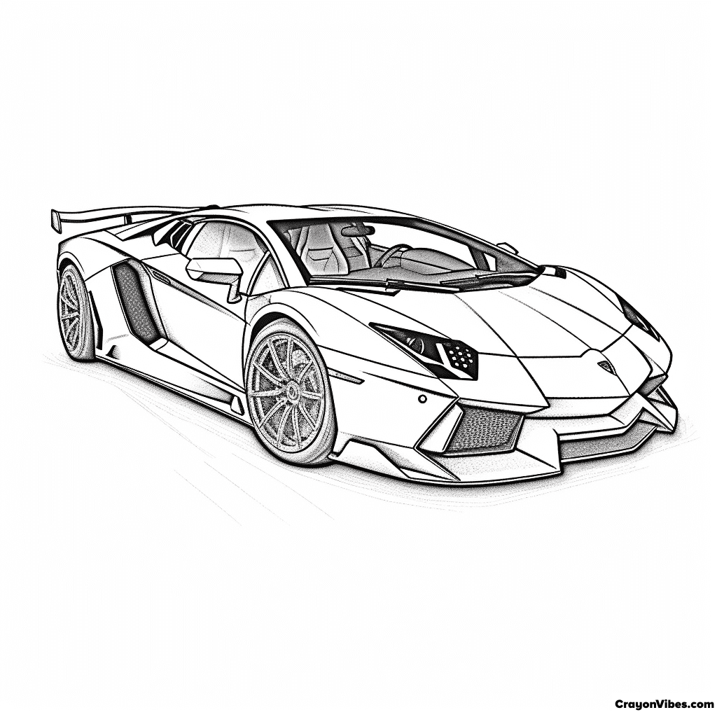 Lamborghini coloring pages free printables for kids and adults