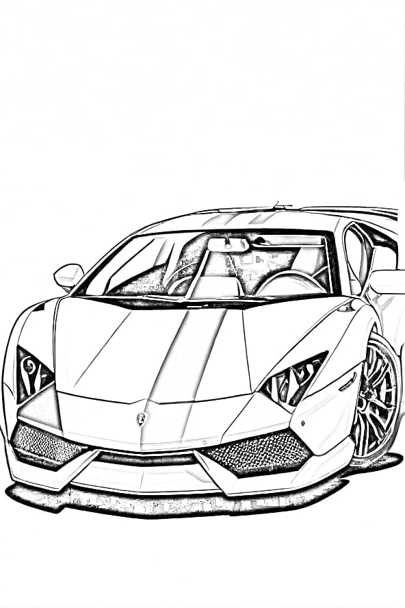 Printable lamborghini car coloring pages