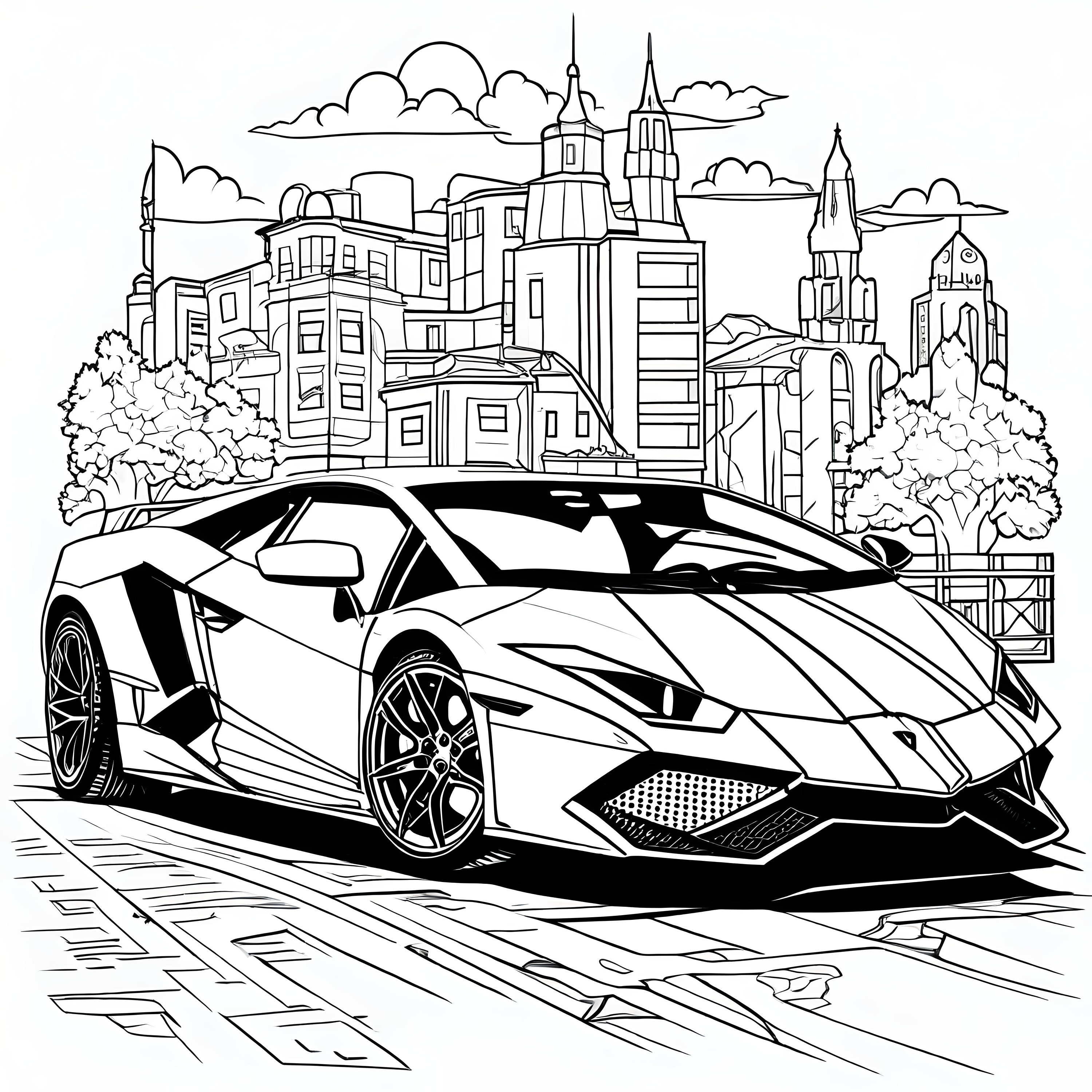 Super cars coloring lamborghini ferrari bugatti porsche pages