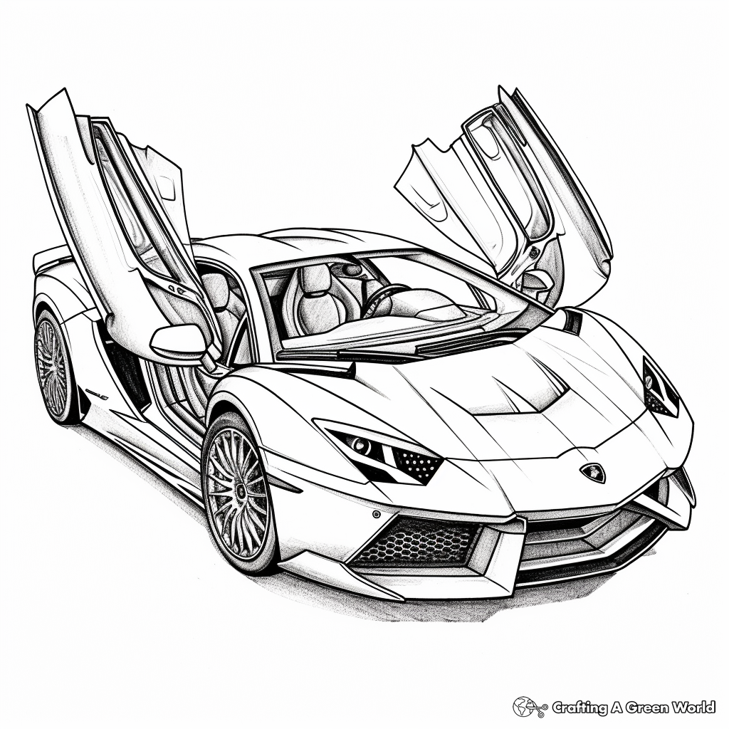 Supercar coloring pages