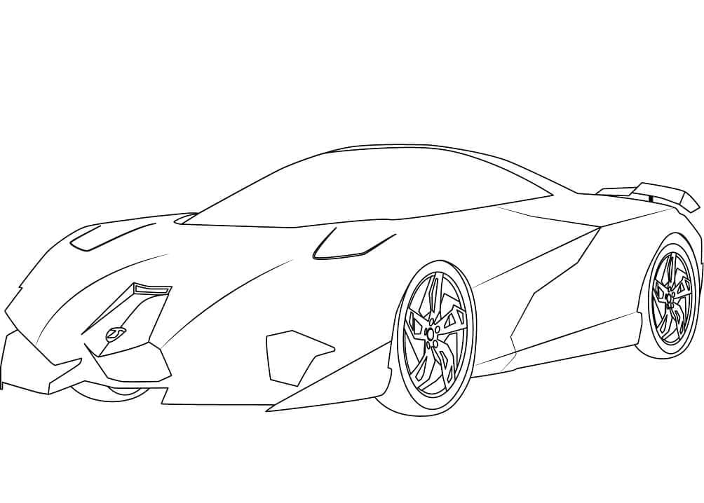 Lamborghini egoista coloring page