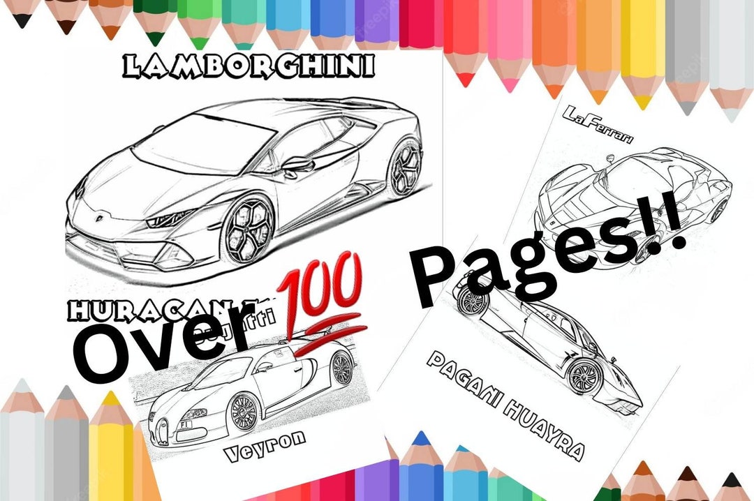 Over pages exotic car printable coloring pages