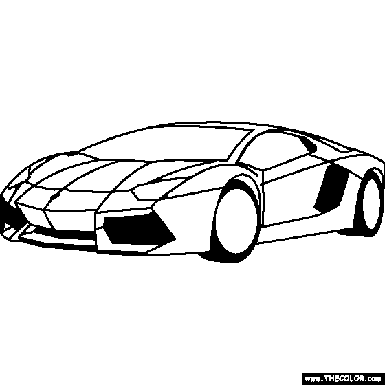 Supercars and prototype cars online coloring pages