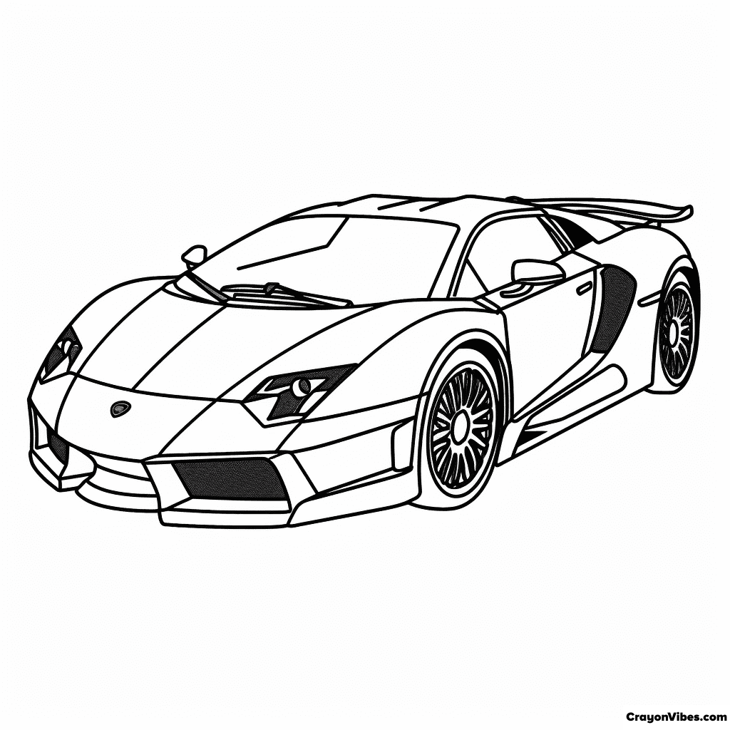 Lamborghini coloring pages free printables for kids and adults