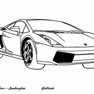 Coloring page of a lamborghini